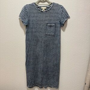 Cloth & Stone Navy Striped T-Shirt Dress